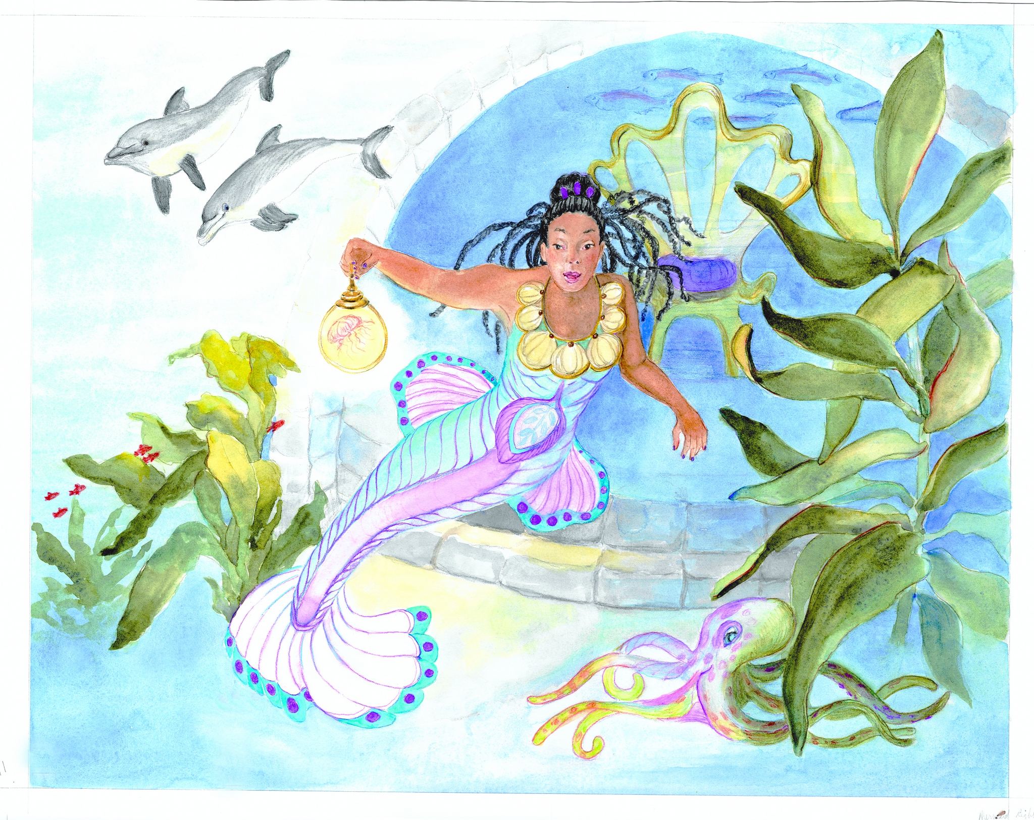 Mermaid  TCW by Rebecca McDannold